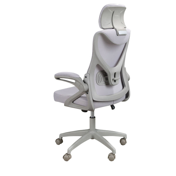 Gray fabric office swivel chair