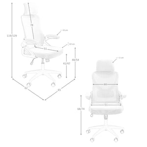 Gray fabric office swivel chair