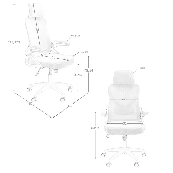 Gray fabric office swivel chair