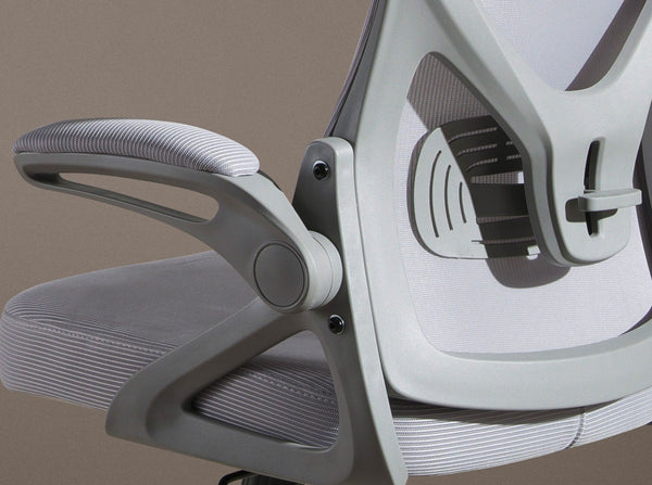 Gray fabric office swivel chair