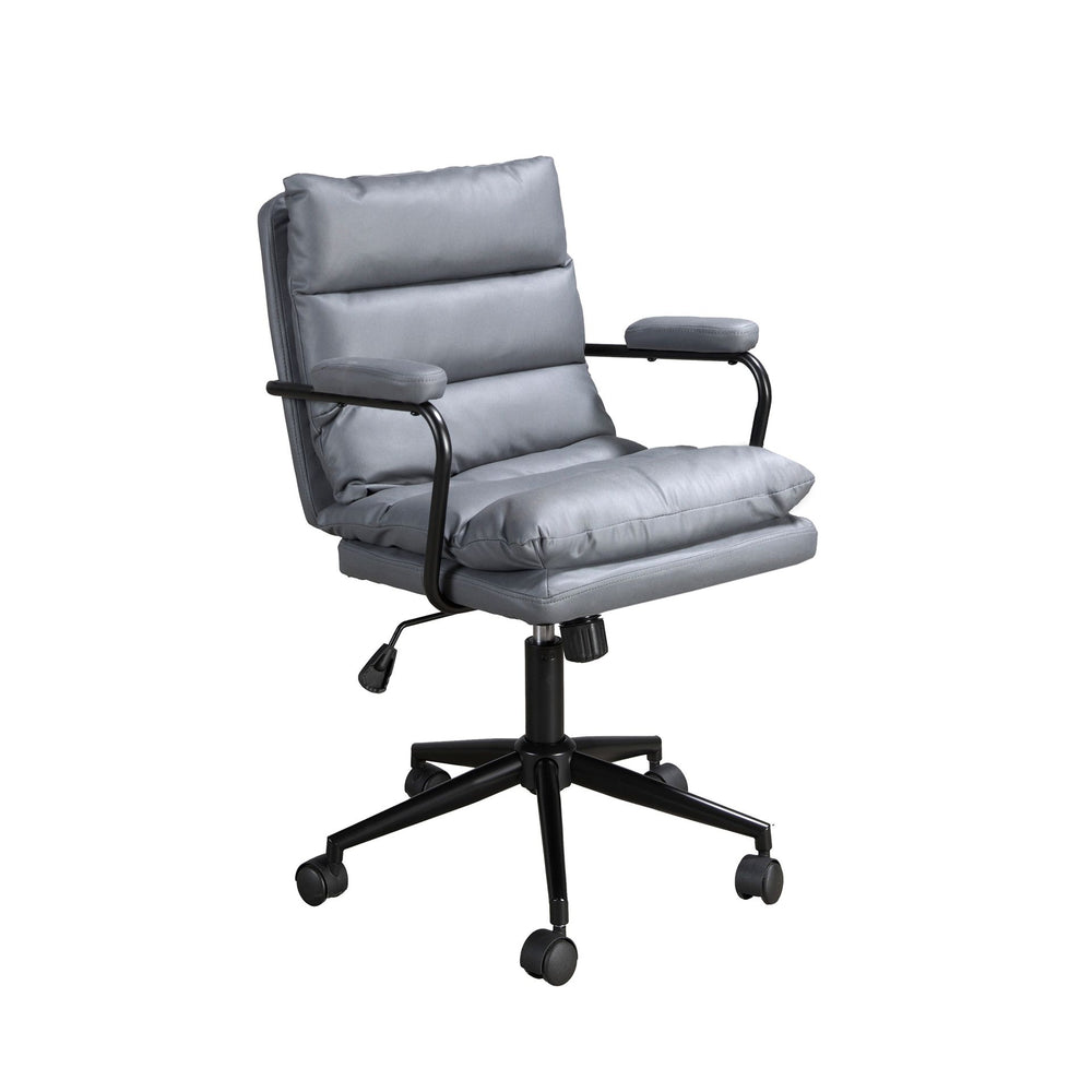 Gray fabric office swivel chair