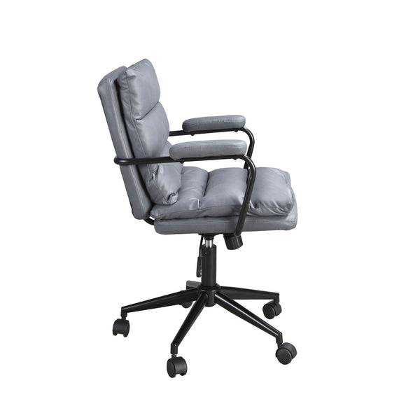 Gray fabric office swivel chair