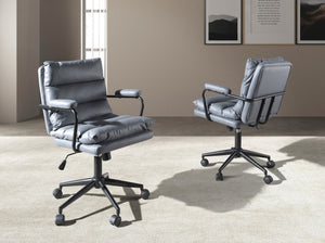 Gray fabric office swivel chair