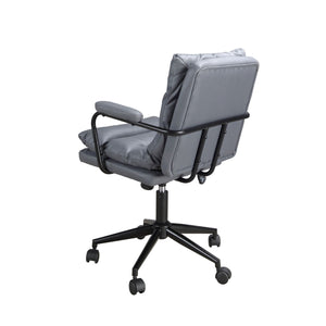 Gray fabric office swivel chair