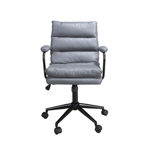 Gray fabric office swivel chair