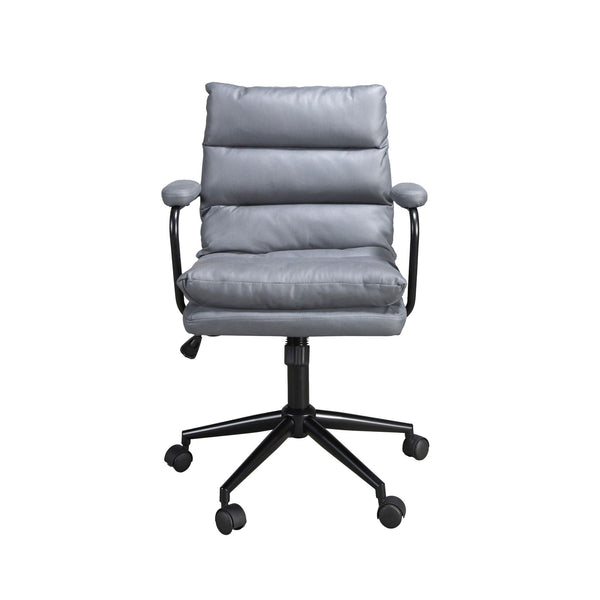 Gray fabric office swivel chair