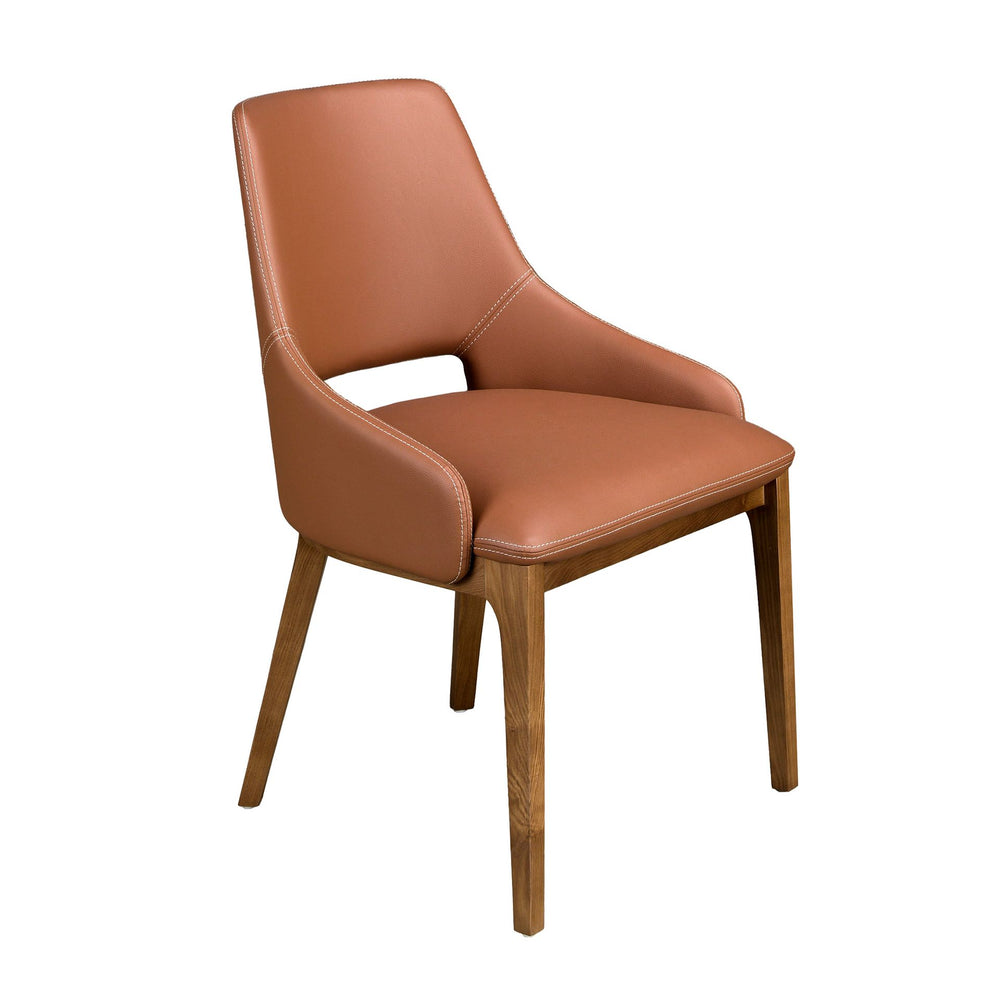 Brown eco-leather chair