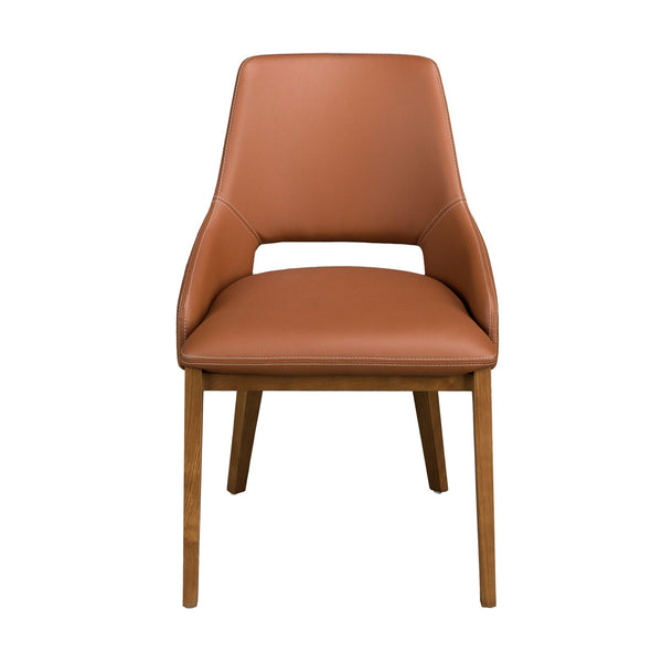 Brown eco-leather chair