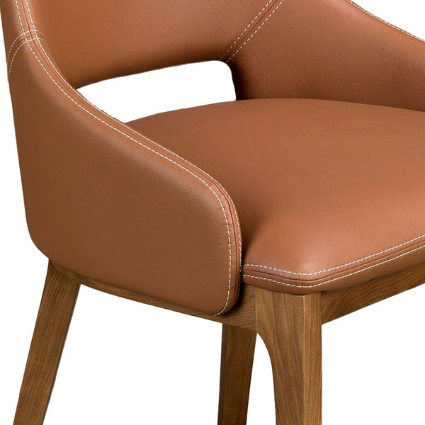 Brown eco-leather chair