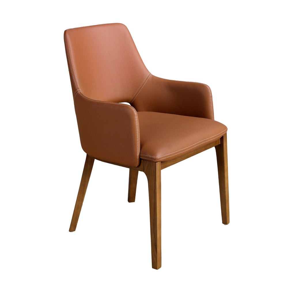 Brown eco-leather chair