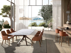 Brown eco-leather chair