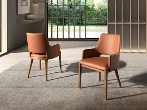 Brown eco-leather chair