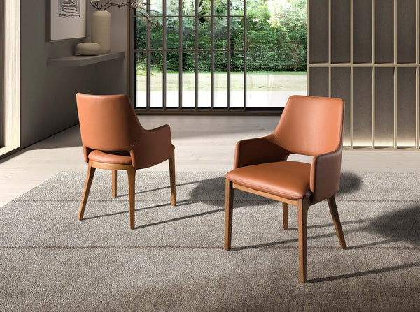 Brown eco-leather chair