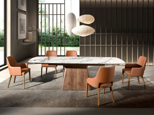 Brown eco-leather chair