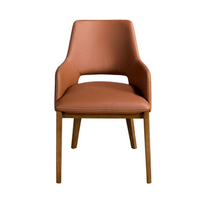 Brown eco-leather chair