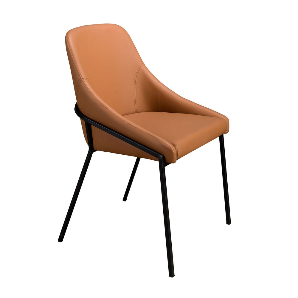 Orange faux leather chair