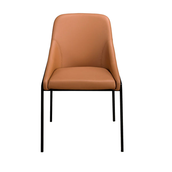 Orange faux leather chair