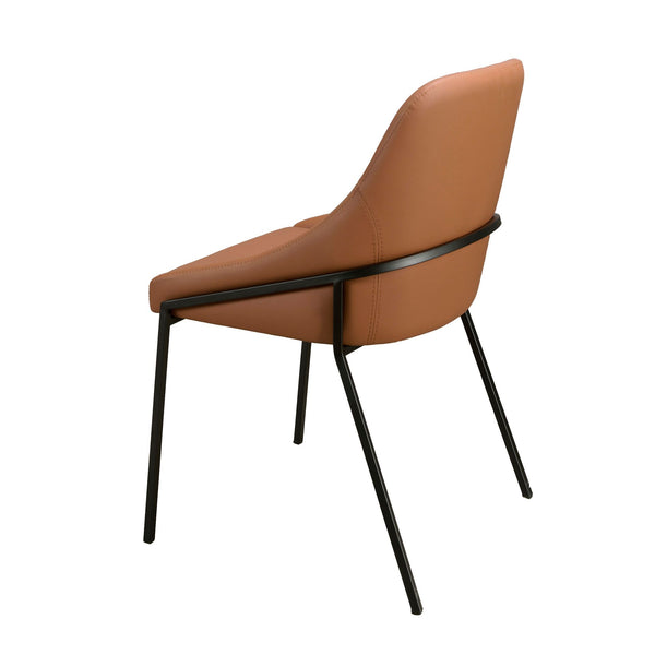 Orange faux leather chair