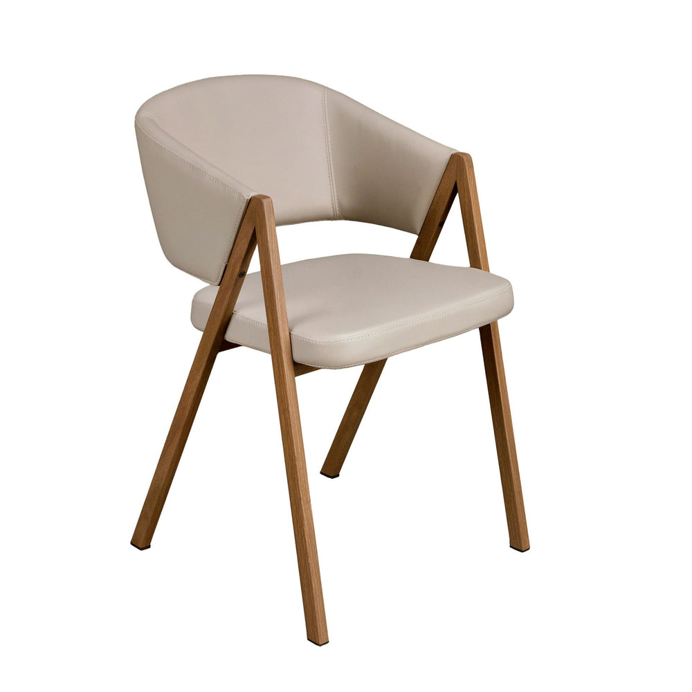 Chair in ecological mink leather