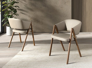 Chair in ecological mink leather