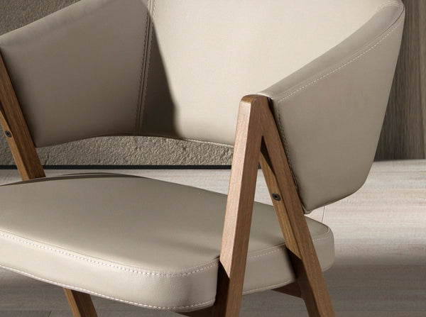 Chair in ecological mink leather