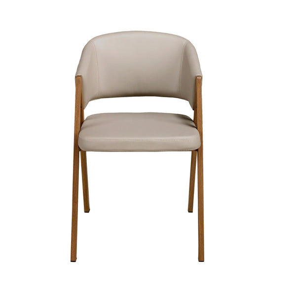 Chair in ecological mink leather