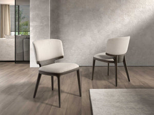 Chair in light gray fabric