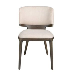 Chair in light gray fabric