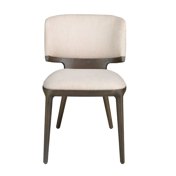 Chair in light gray fabric