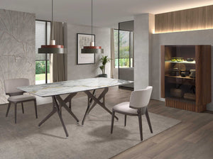 Chair in light gray fabric