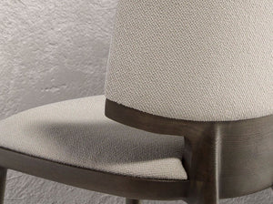 Chair in light gray fabric