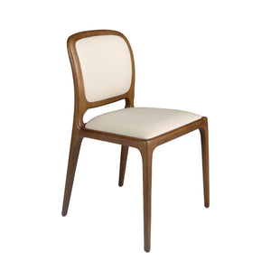 Cream faux leather chair