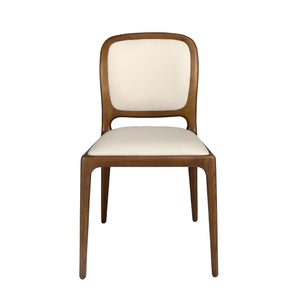 Cream faux leather chair