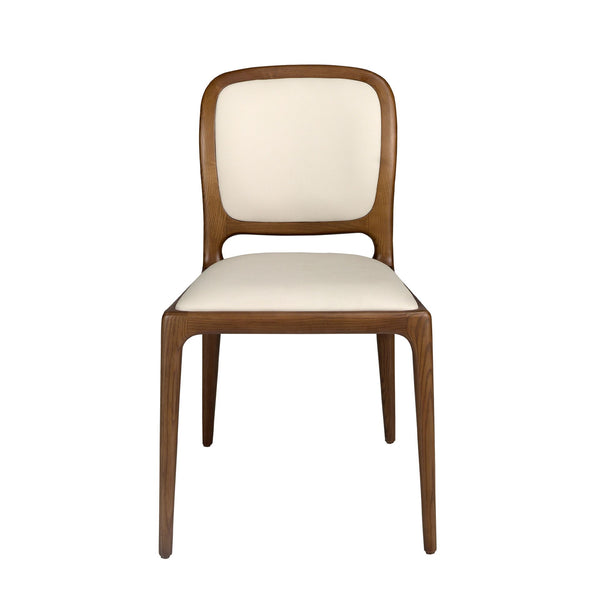 Cream faux leather chair