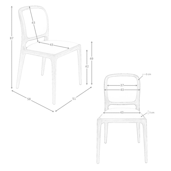 Cream faux leather chair