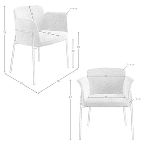 Chair in gray fabric