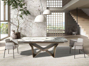 Chair in gray fabric
