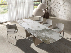 Chair in gray fabric