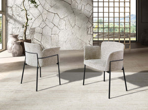 Chair in gray fabric