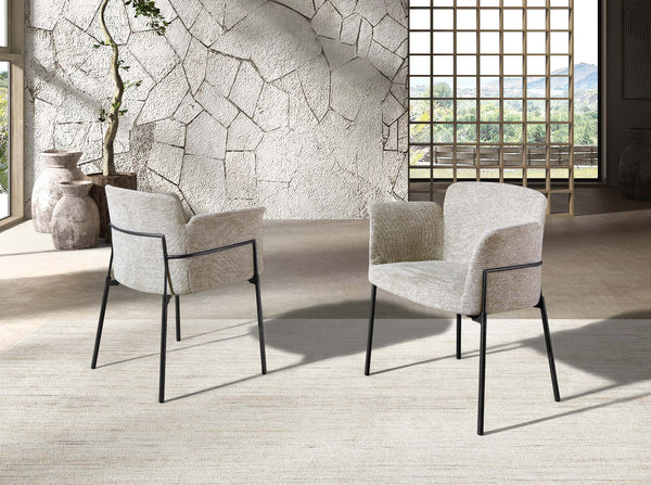 Chair in gray fabric