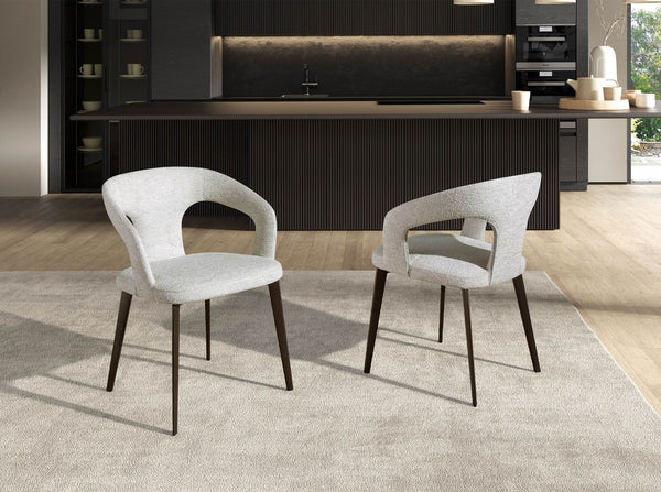 Chair in off-white fabric