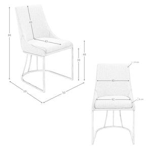 Chair in gray fabric