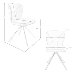 Light green synthetic leather swivel chair