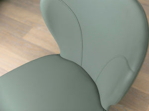 Light green synthetic leather swivel chair