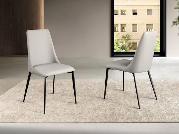 Light gray leather chair