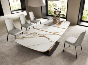 Light gray leather chair