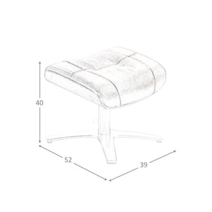 Chocolate brown leather ottoman