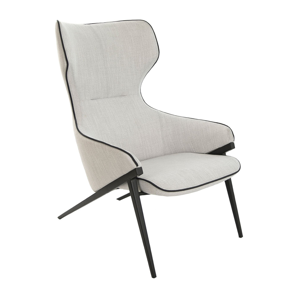 Gray fabric armchair