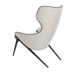 Gray fabric armchair