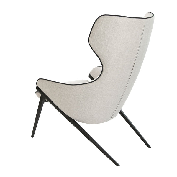 Gray fabric armchair